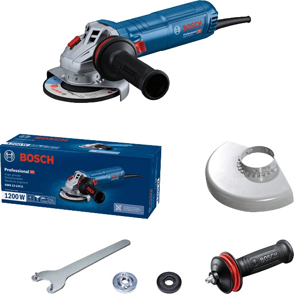 AMOLADORA ANGULAR 5 1200W VELOCIDAD VARIABLE BOSCH GWS 12-125 S3