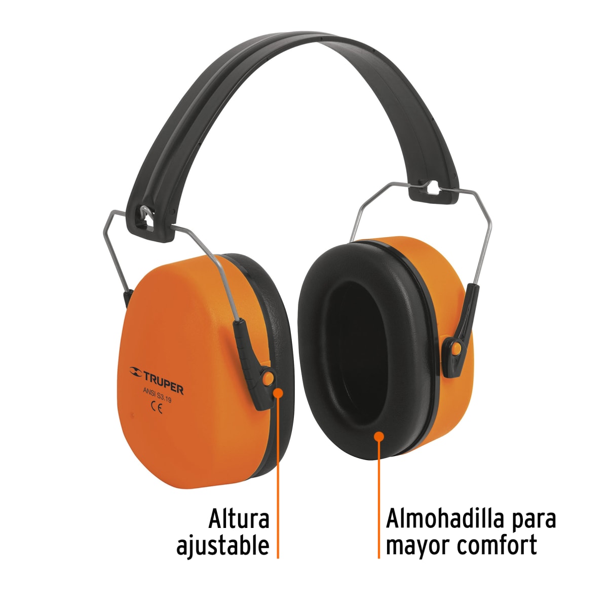Orejera plegable, ajustable, Truper4