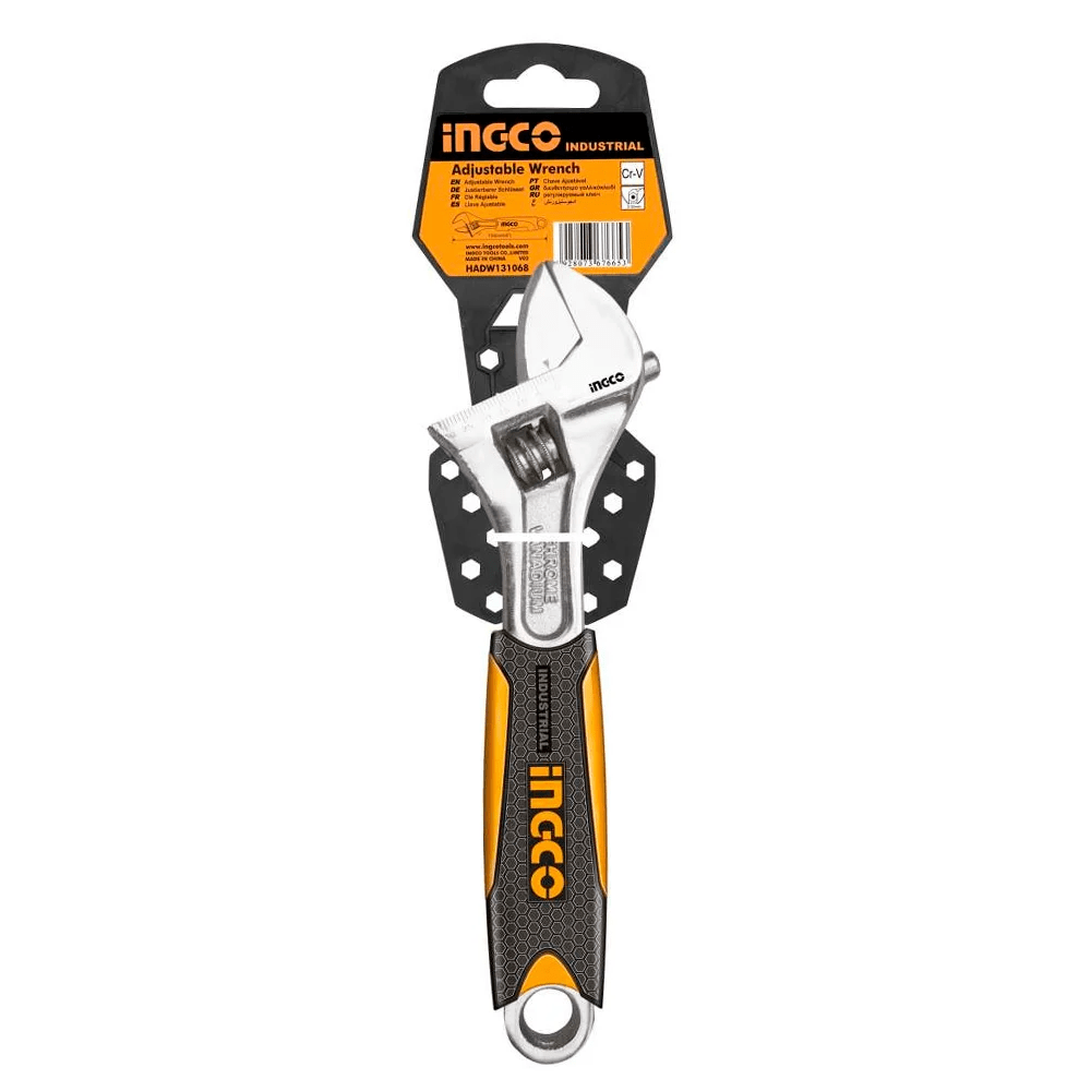 Llave francesa ajustable mango goma 8