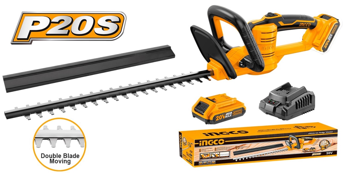 CORTA CERCO CON 1 BATERÍA Y CARGADOR 20V P20S CHTLI20461 INGCO1