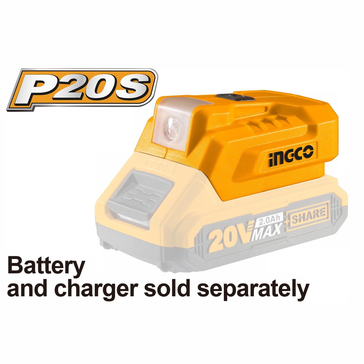 ADAPTADOR PARA CARGADOR CELULAR USB + LUZ LED  CUCLI2022 INGCO1