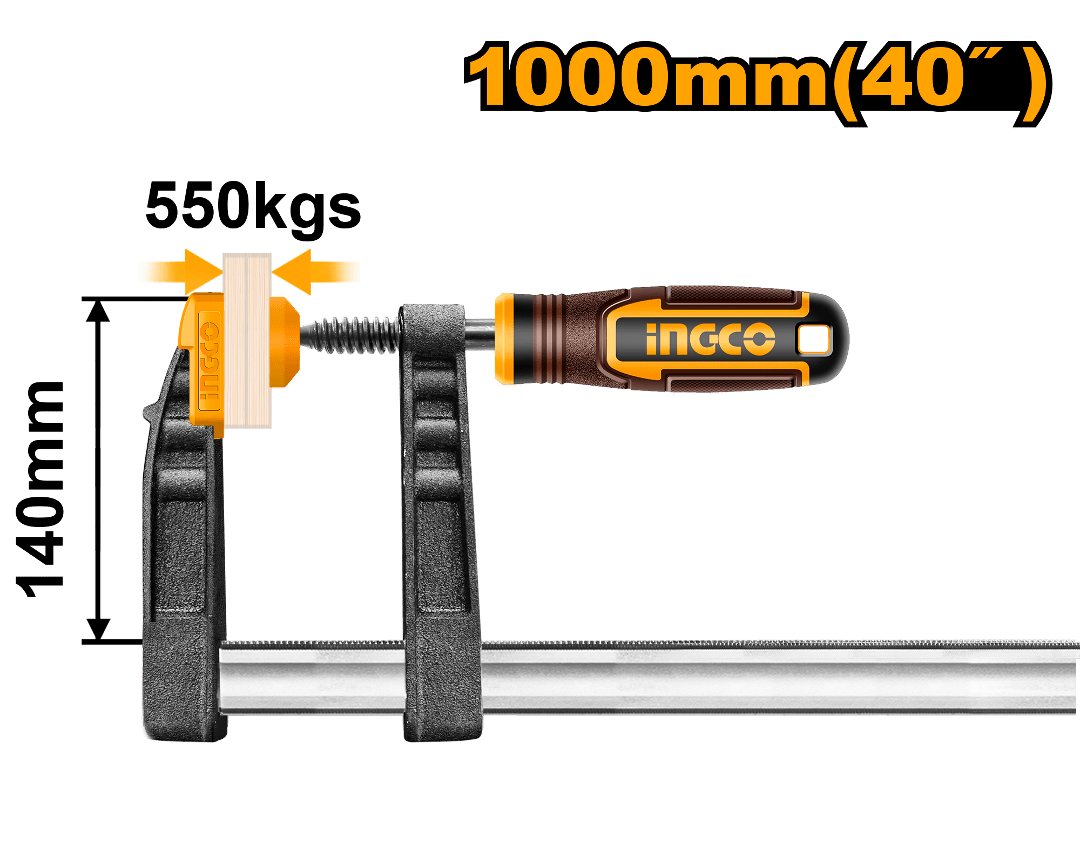 PRENSA EN F CON MANGO PLASTICO 140 X 1000 MM1