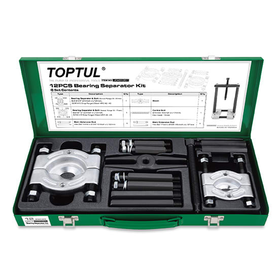 Kit de separadores de cojinetes de 12 pzas TOPTUL  - JGAD12012