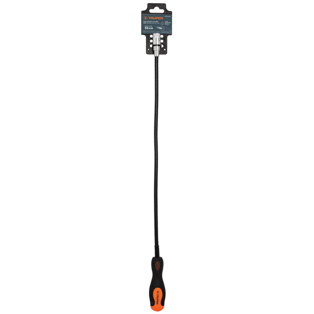 Extensión Imán flexible de acero con LED, 3 kg, Truper - 153264