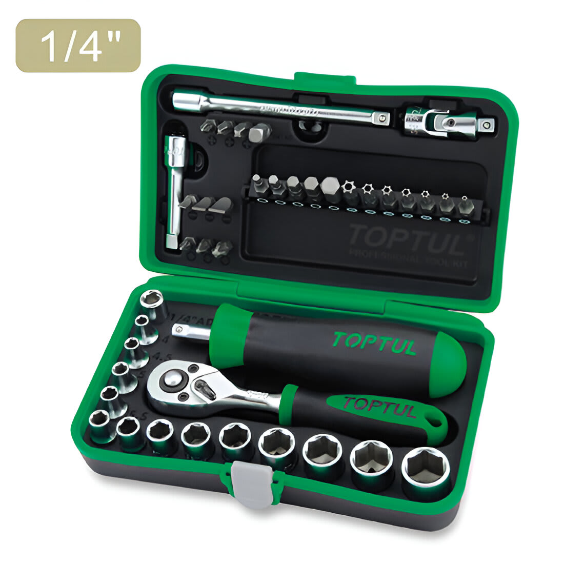 JUEGO DE DADOS HEXAGONAL Y PUNTAS 1/4