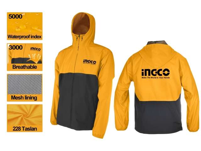 CHAQUETA IMPERMEABLE TALLA L INGCO HJATL2281.L1