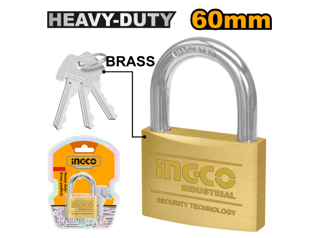 CANDADO DE BRONCE 3 LLAVES INGCO / DBPL06021