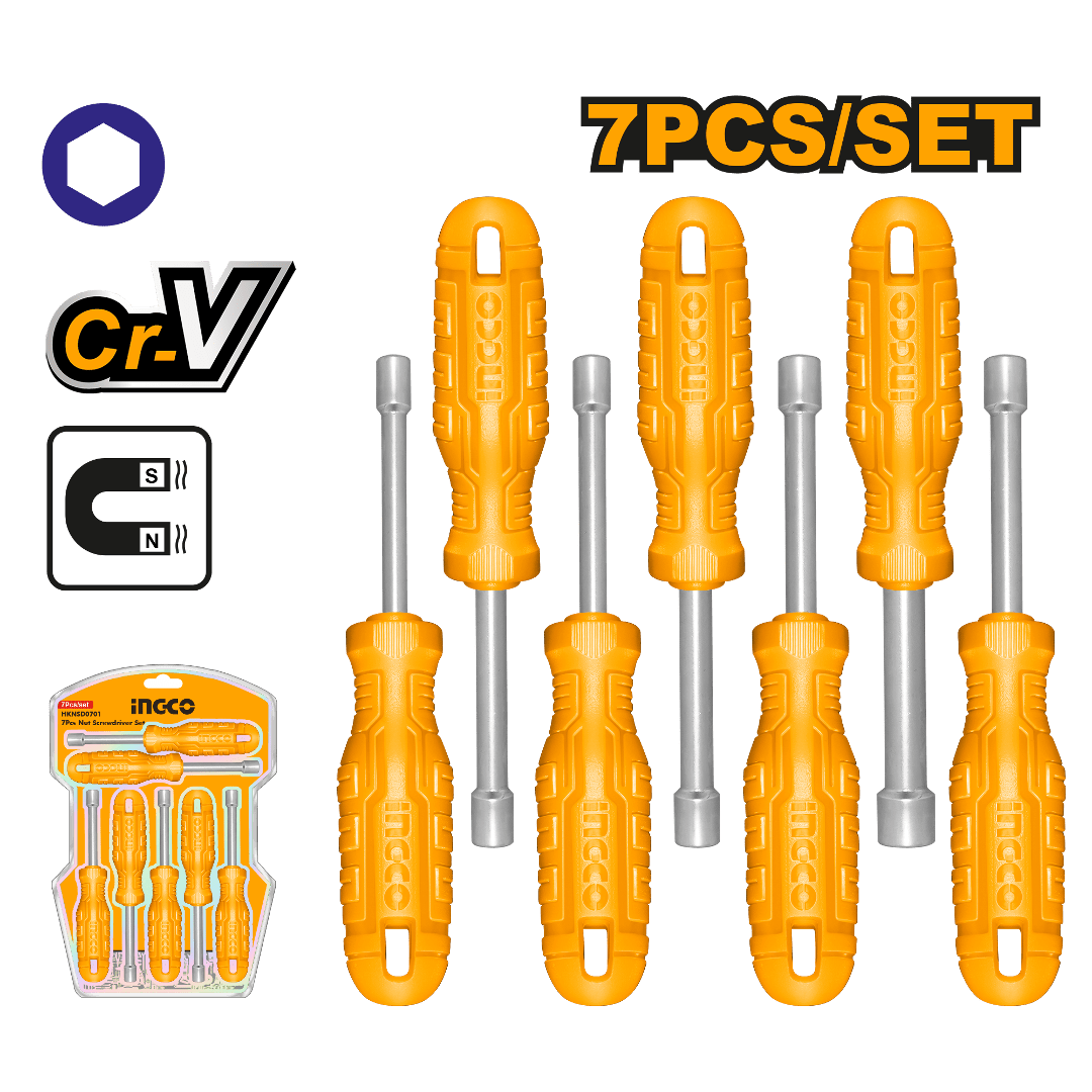 SET 7 DESTORNILLADOR DADOS INGCO / HKNSD07011