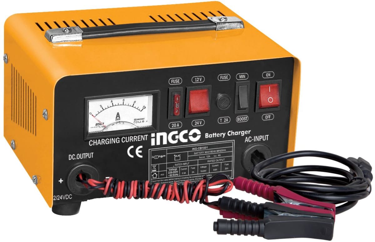 CARGADOR DE BATERÍA 12/24VOLT ING-CB1601 