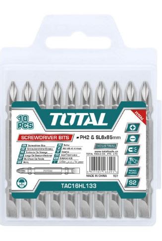 SET DE PUNTAS DOBLE PARA ATORNILLADOR PH2 10PCS TOTAL 1