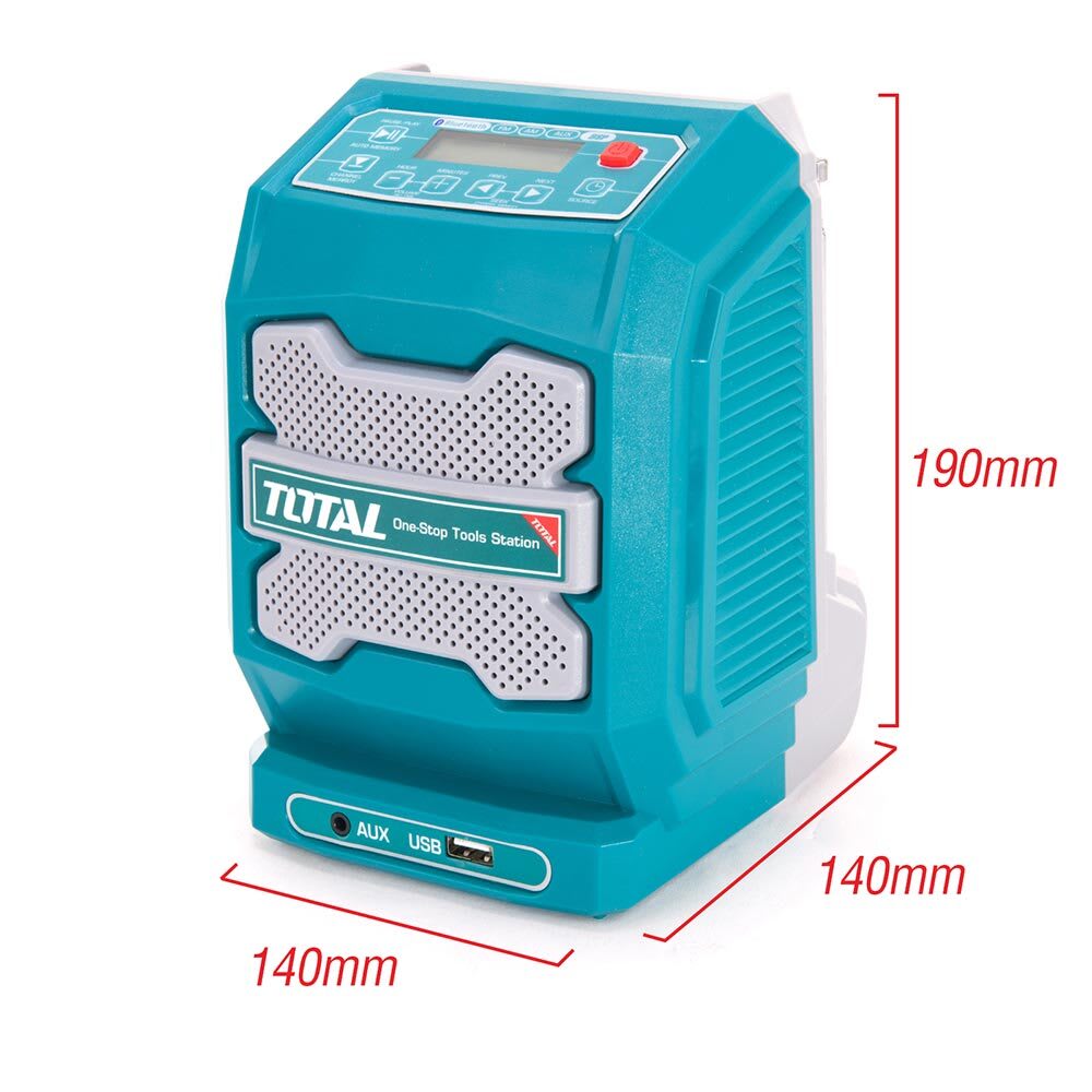 RADIO PARLANTE BLUETOOTH 4.0 20V INALAMBRICO TOTAL2