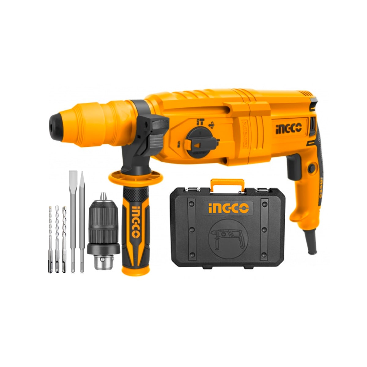 ROTOMARTILLO SDS PLUS INGCO RGH9028-2 800W 0-1200RPM 2.5 JOULE INCLUYE CHUCK ADAPTADOR2