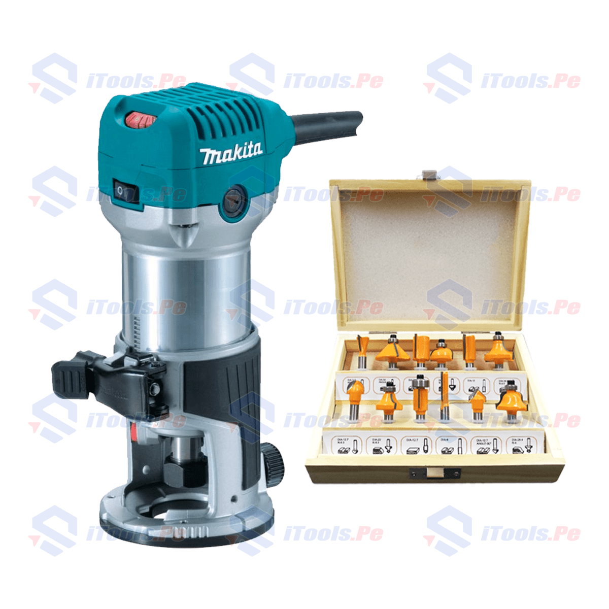 RUTEADORA 710W + JUEGO DE 12 FRESAS1