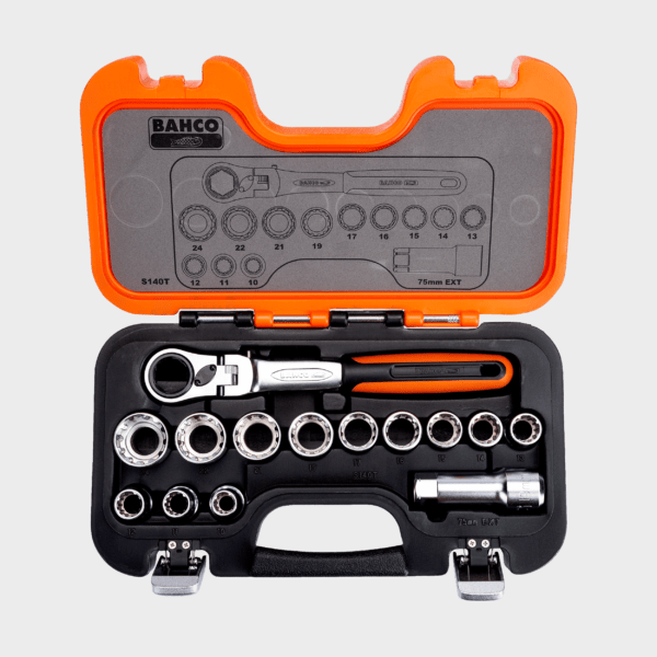 SET DE DADOS PASANTES Y RACHET CABEZA FLEXIBLE 1/4