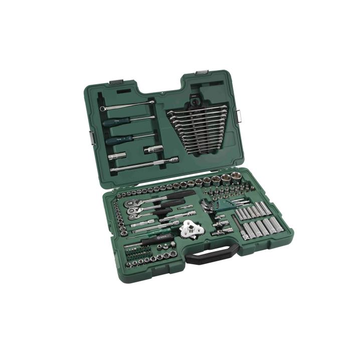 Juego de 128 llaves de vaso métricas de 6 puntas con accionamiento de 1/4”, 3/8” y 1/2” - ST09014A1