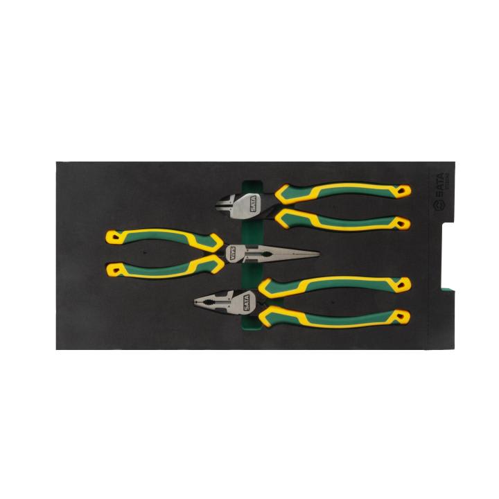 JUEGO DE ALICATES SET DE 3 PIEZAS CR-NIQUEL / ST09014G2