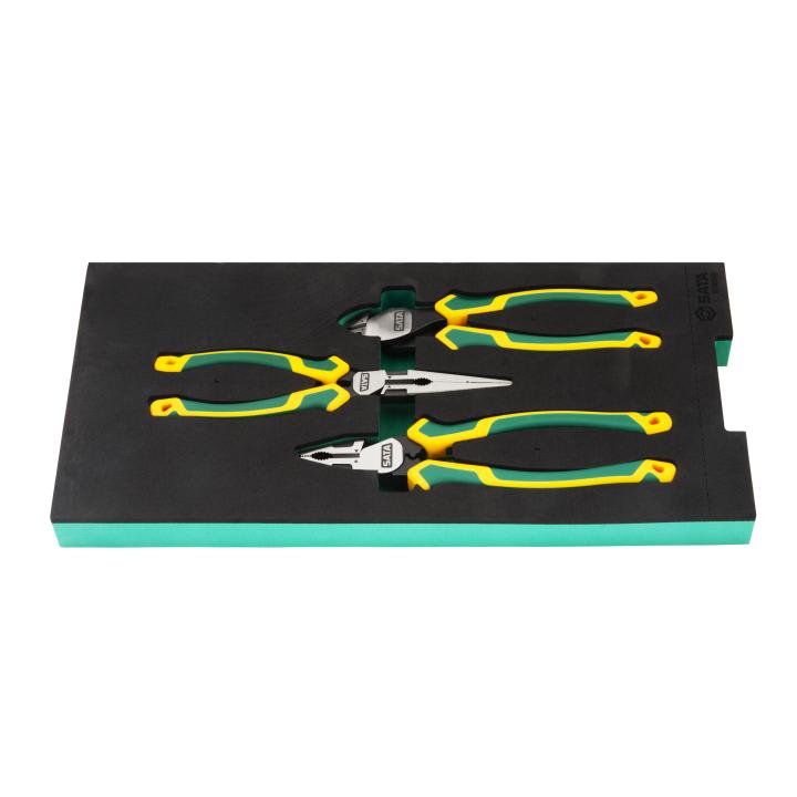 JUEGO DE ALICATES SET DE 3 PIEZAS CR-NIQUEL / ST09014G3