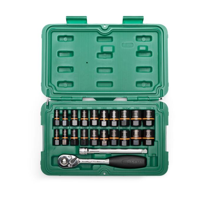 Juego de Copas Para Tornillos 23 pz - 1/4, 3/8 - SATA  ST091381