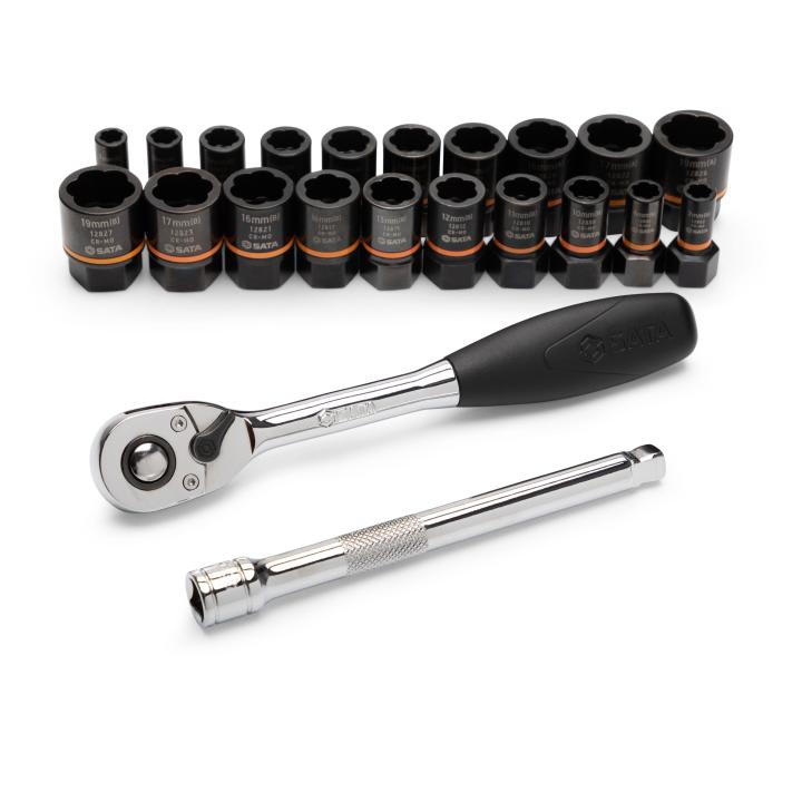 Juego de Copas Para Tornillos 23 pz - 1/4, 3/8 - SATA  ST091383