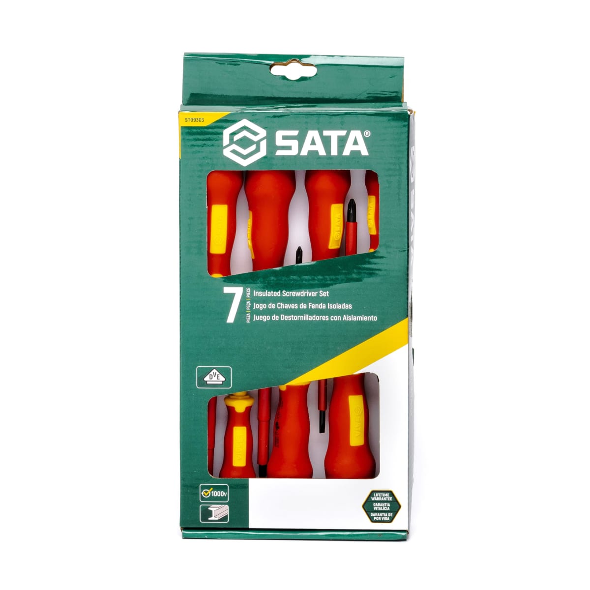 JUEGO DE 7 DESTORNILLADORES AISLADOS VDE 1000V ST09303 SATA2