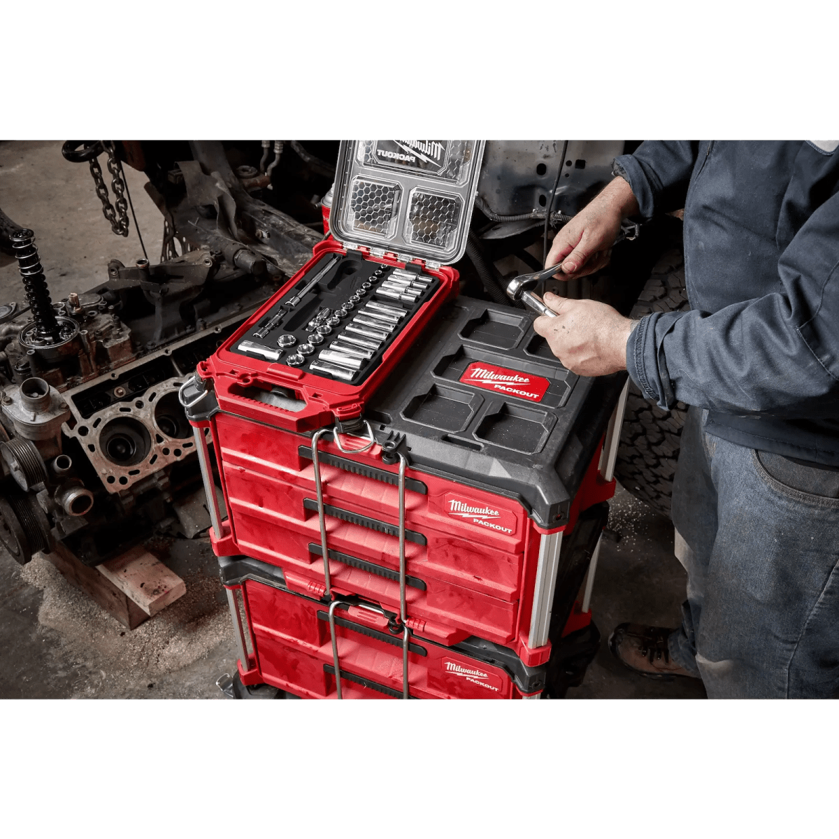 Juego de trinquete y dados métricos 32 Pcs 3/8