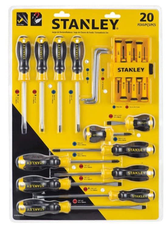 JUEGO DE DESARMADORES CUSHION GRIP, 20 PIEZAS, STMT60220-LA, STANLEY1