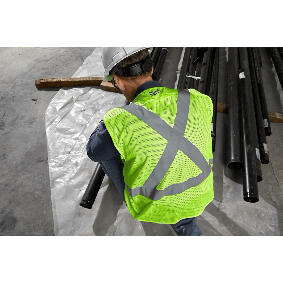 Chaleco de seguridad amarillo de alta visibilidad Clase 2: L / XL Milwaukee 48-73-50221