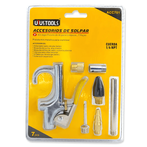 Juego de Accesorios Para Sopletear UYUSTOOLS - ACC7011