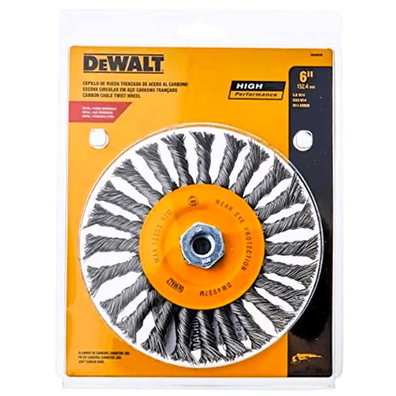 CEPILLO DE RUEDA TRENZADA DE ACERO AL CARBON 6 X M14 - 0.20