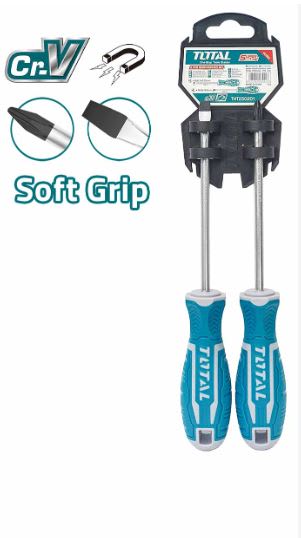 JUEGO DE 2 DESTORNILLADORES LARGOS TOTAL THTS2502011