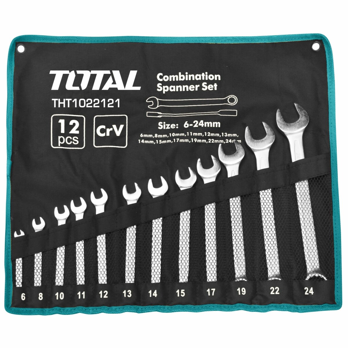 JUEGO DE LLAVES MIXTAS 12 PCS TOTAL TOOLS THT10221221