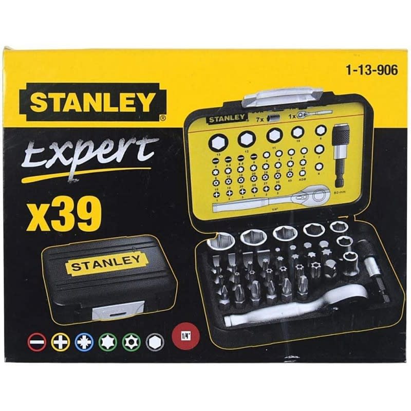 Set de Puntas y Dados para Atornillador de Impacto 39 Piezas Stanley 1-13-9063