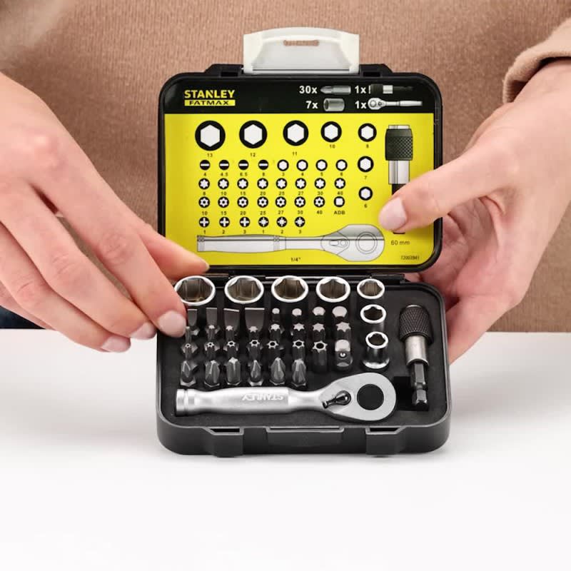 Set de Puntas y Dados para Atornillador de Impacto 39 Piezas Stanley 1-13-9062