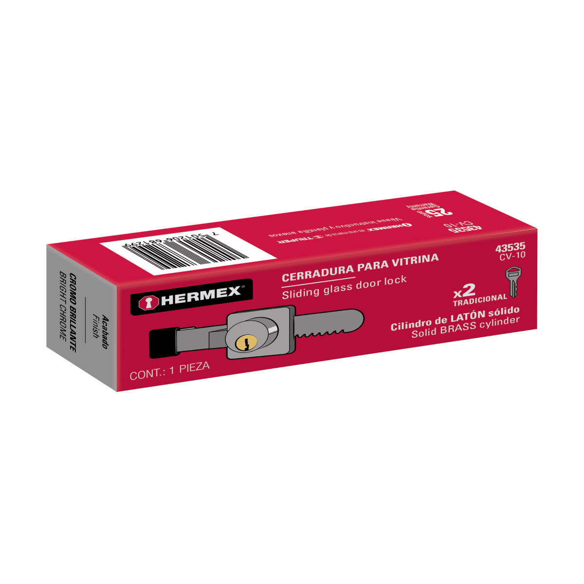 Cerradura para vitrina HERMEX - 435353