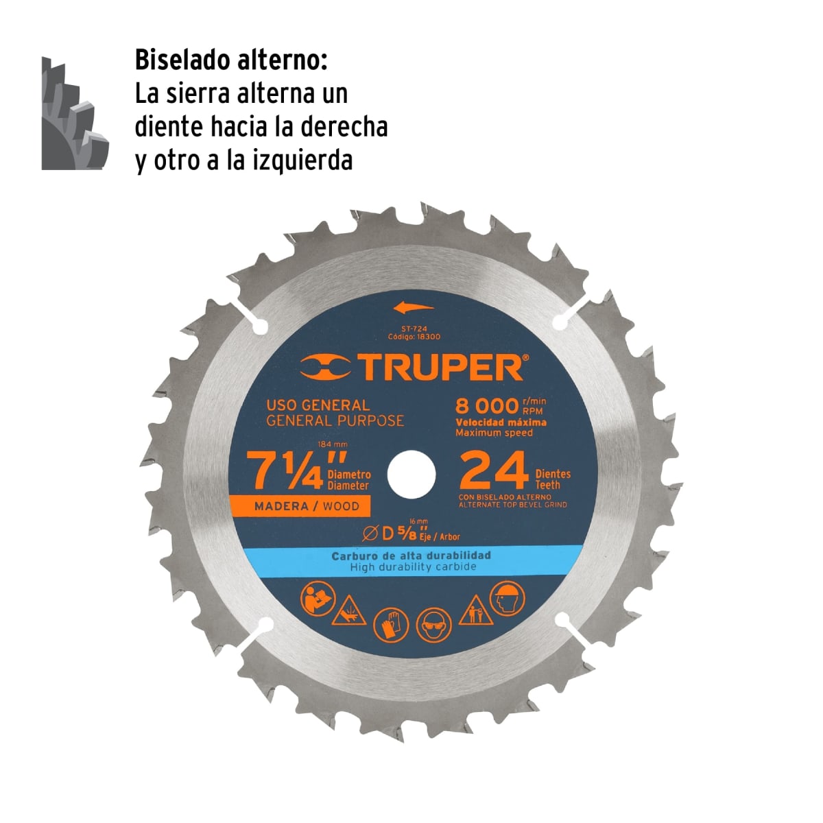 DISCO DE SIERRA 7- 1/4