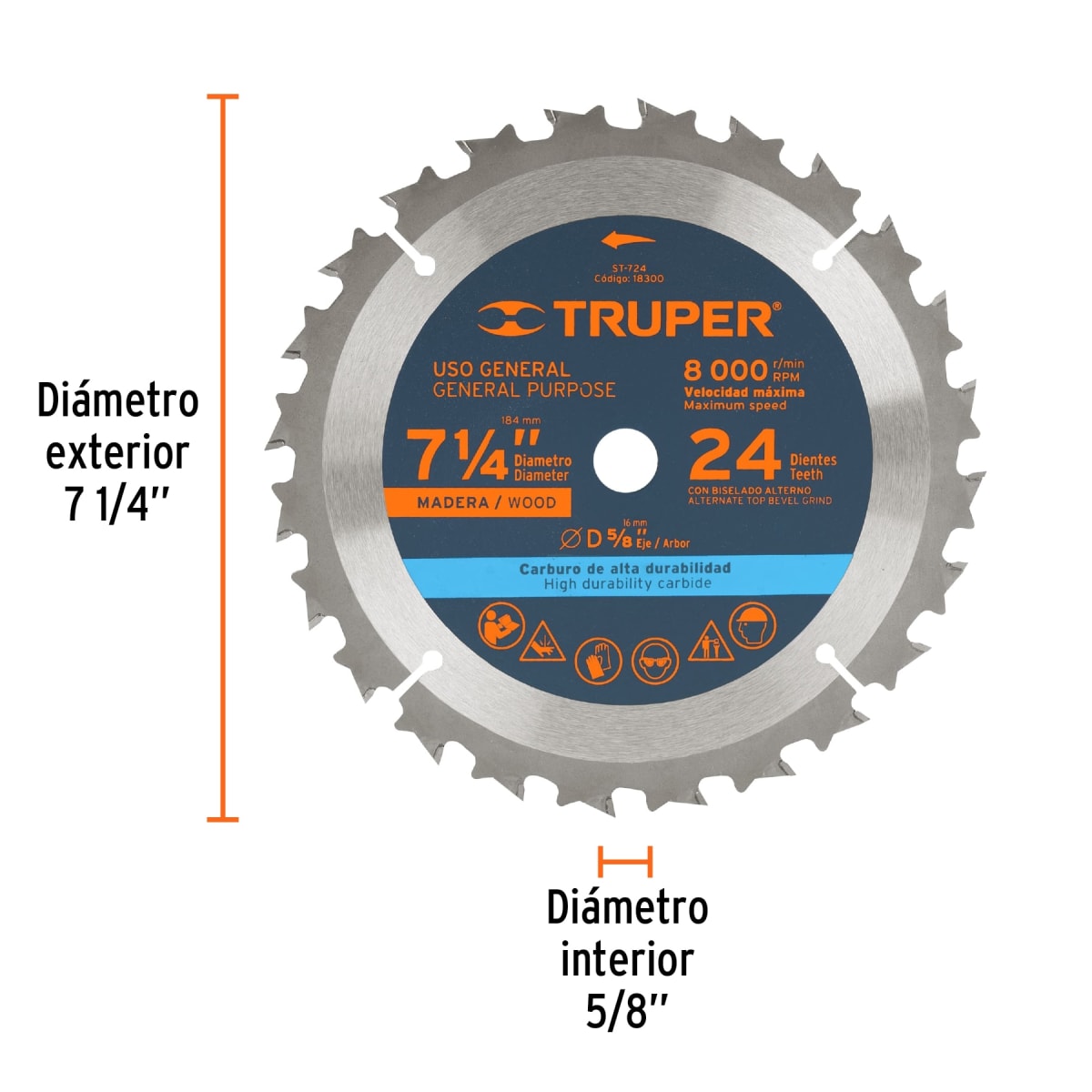 DISCO DE SIERRA 7- 1/4