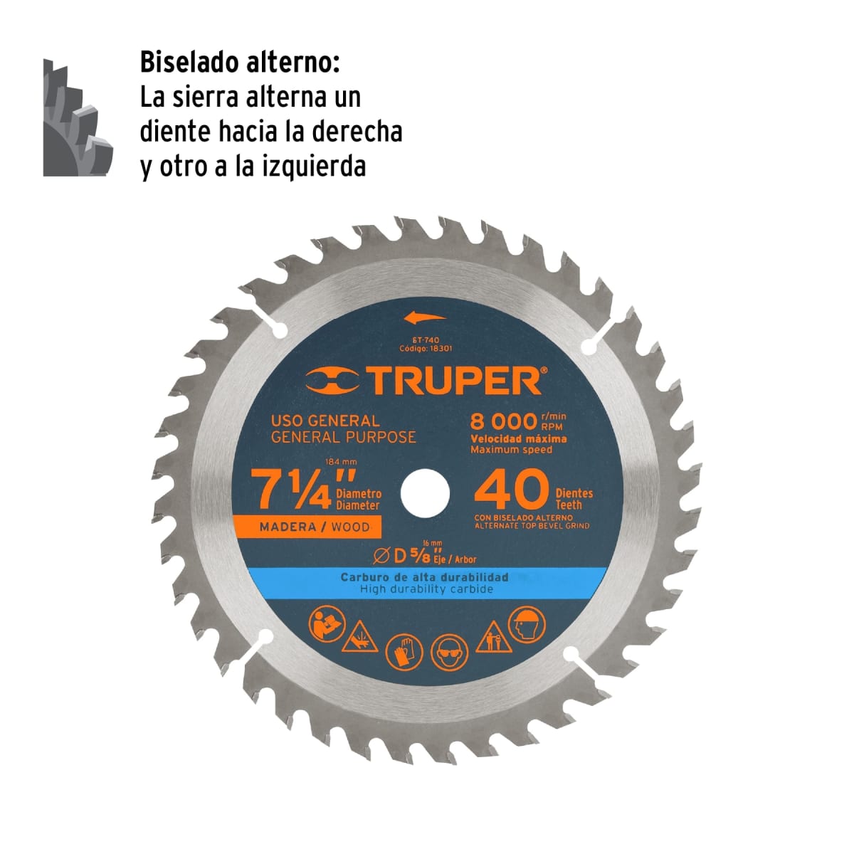 DISCO DE SIERRA 7- 1/4