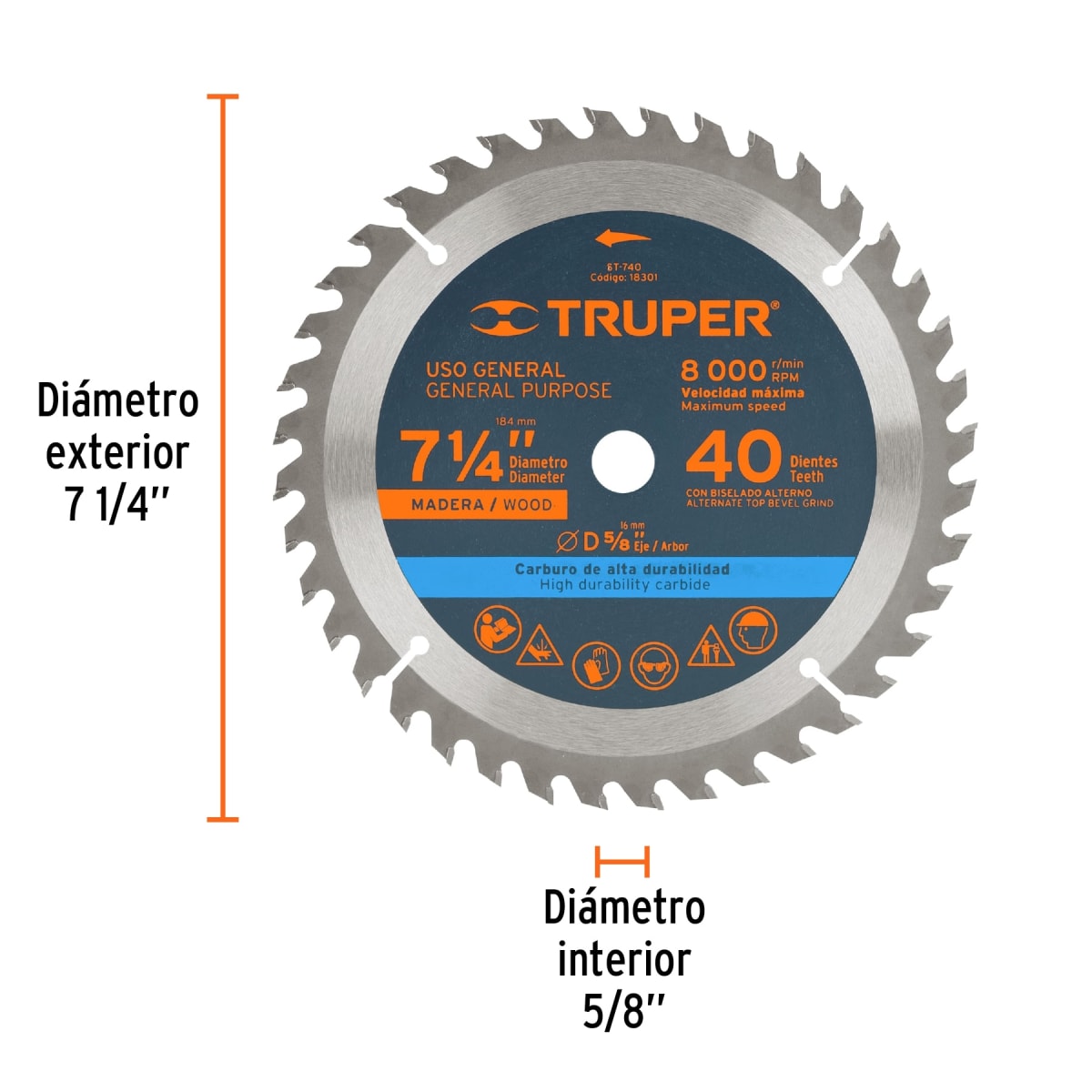DISCO DE SIERRA 7- 1/4