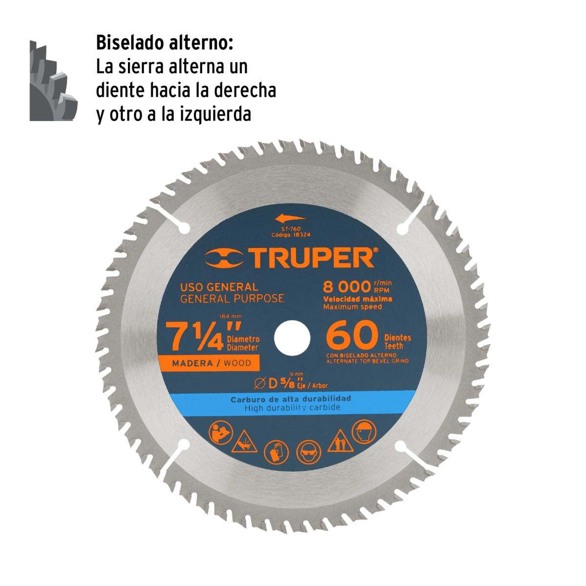 DISCO DE SIERRA 7- 1/4