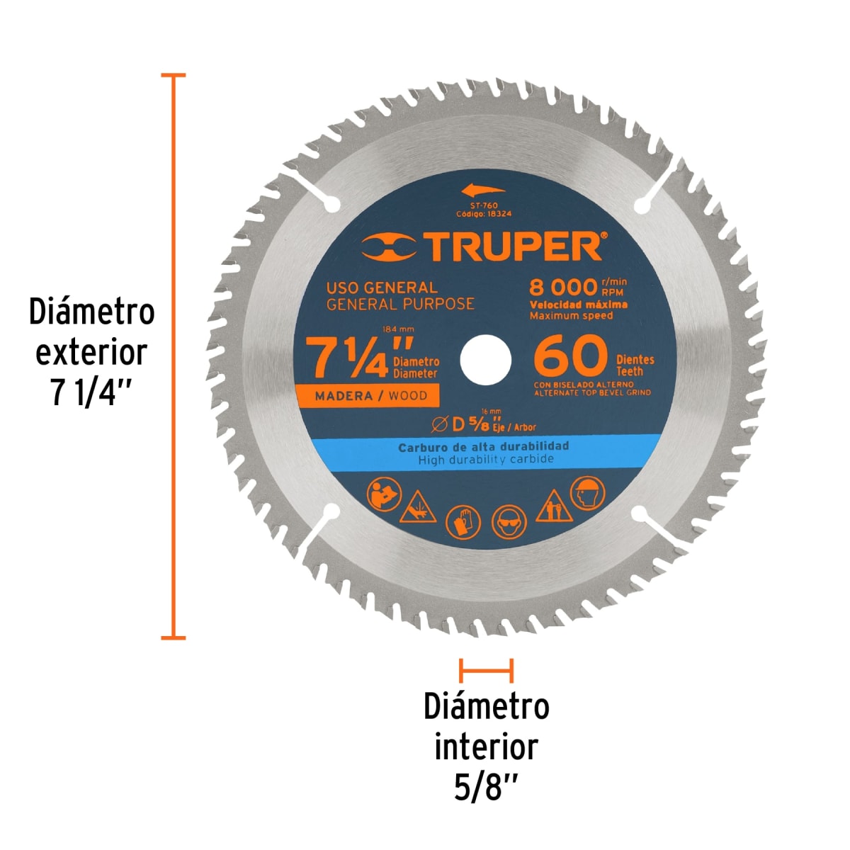 DISCO DE SIERRA 7- 1/4