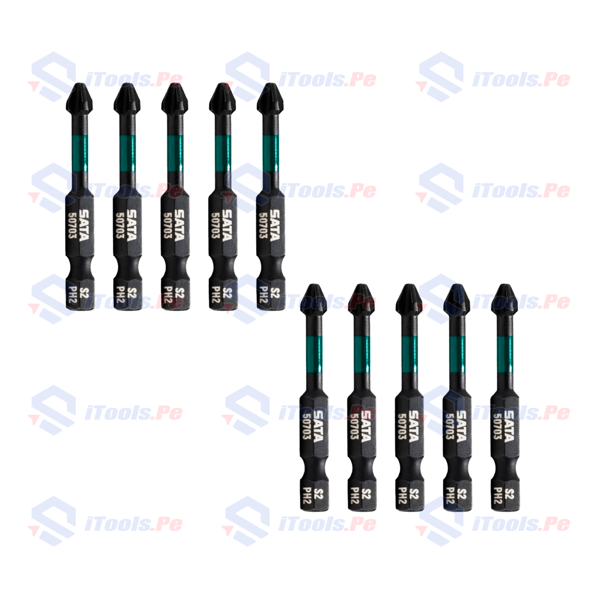 Punta de impacto Phillips de 50 mm 10Pcs SATA - ST597033