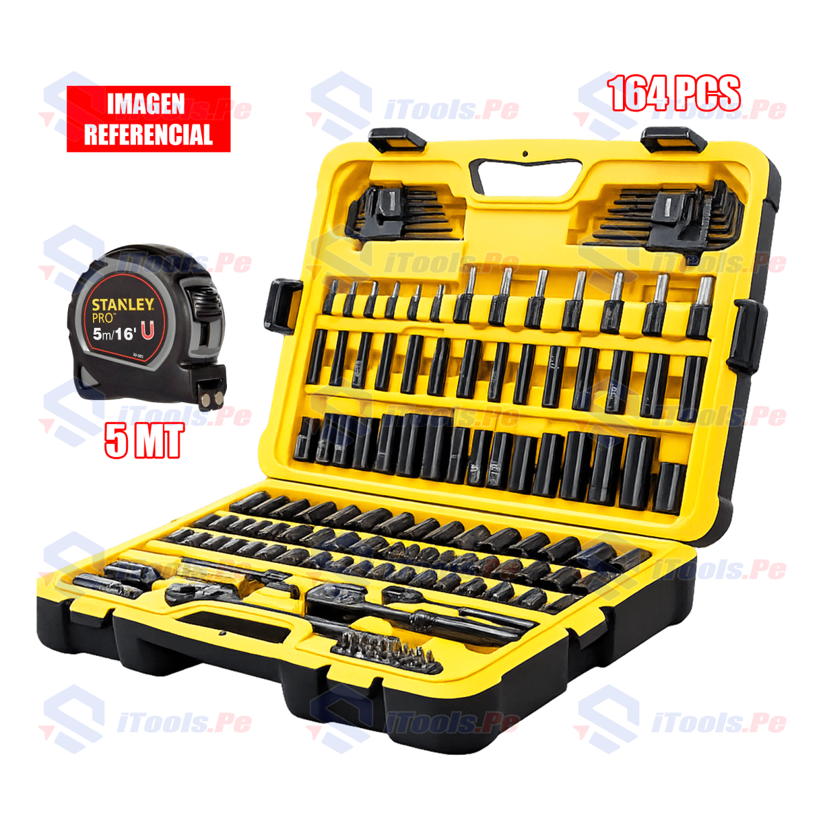 KIT DE HERRAMIENTAS 164 PCS + CINTA MÉTRICA MAGNÉTICA PRO 5MT STANLEY1