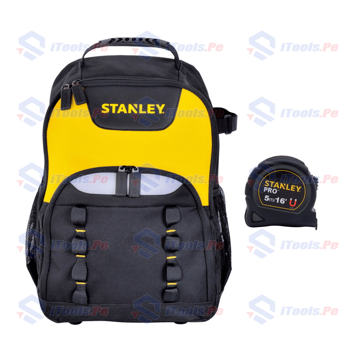 MOCHILA PARA HERRAMIENTAS STANLEY + CINTA METRICA DE 5M PRO1