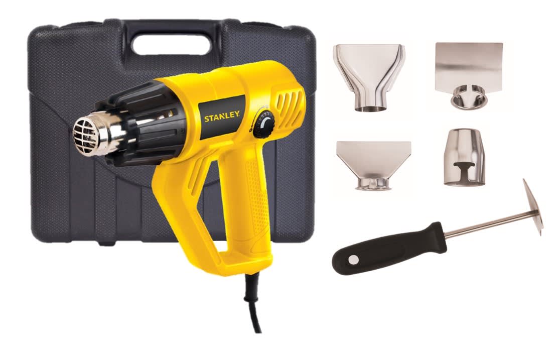 PISTOLA DE CALOR STANLEY 2000 W. STXH2000K + MALETÍN PLÁSTICO + 5 ACCESORIOS1