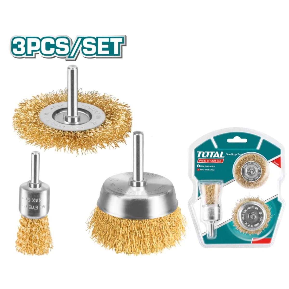 JUEGO DE CEPILLOS DE ALAMBRE 3PCS TOTAL1
