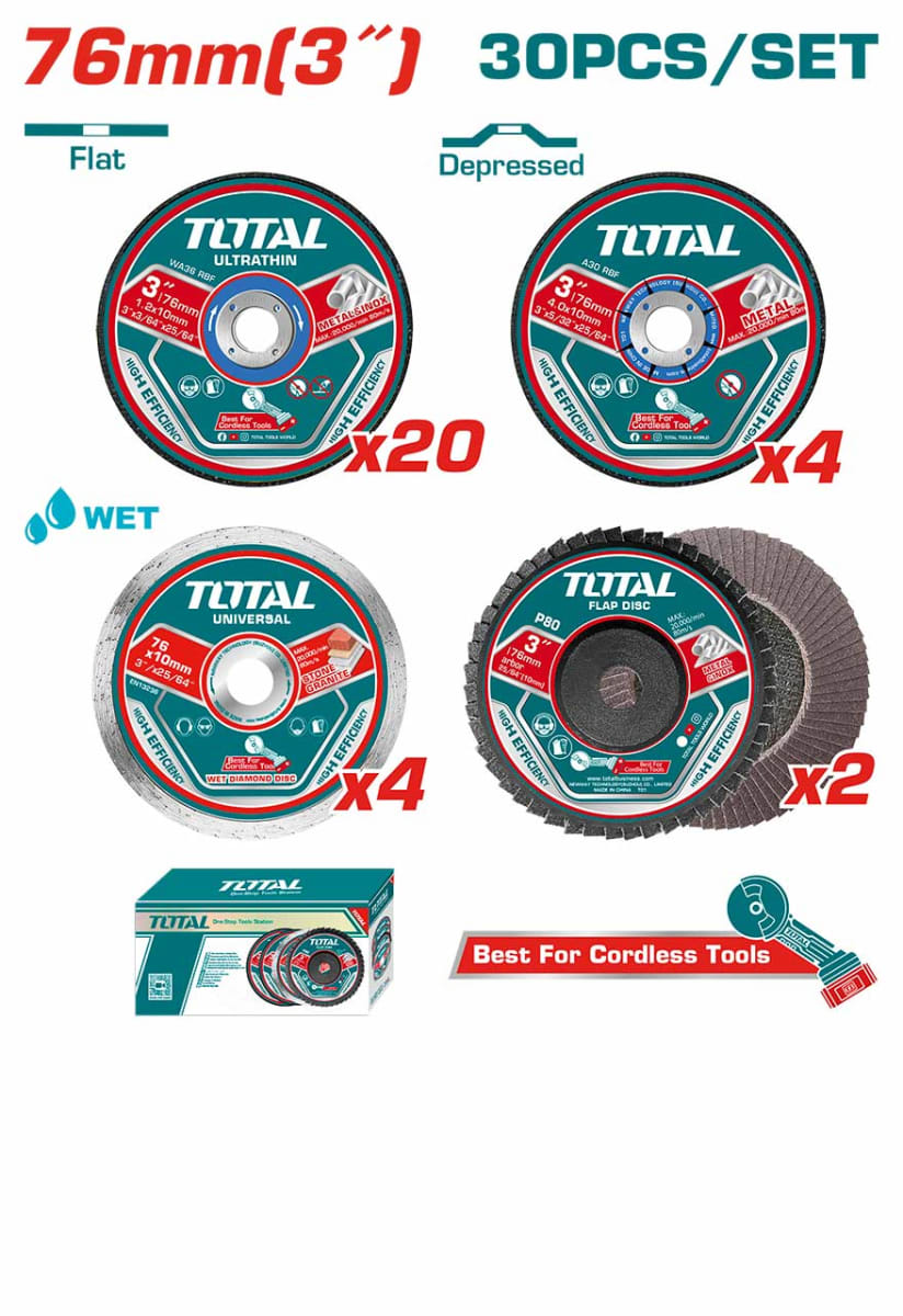 SET DE DISCOS DE CORTE Y ABRASIVOS 30PCS 3