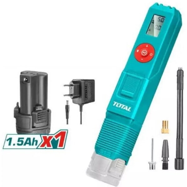 MINI COMPRESOR DE AIRE 12V 1.5AH 160PSI TOTAL TACLI120112