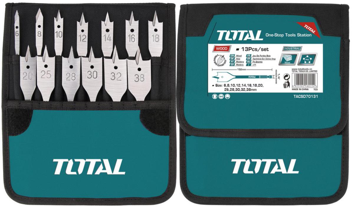 SET DE BROCAS PALETAS PARA MADERA 13PCS TOTAL1