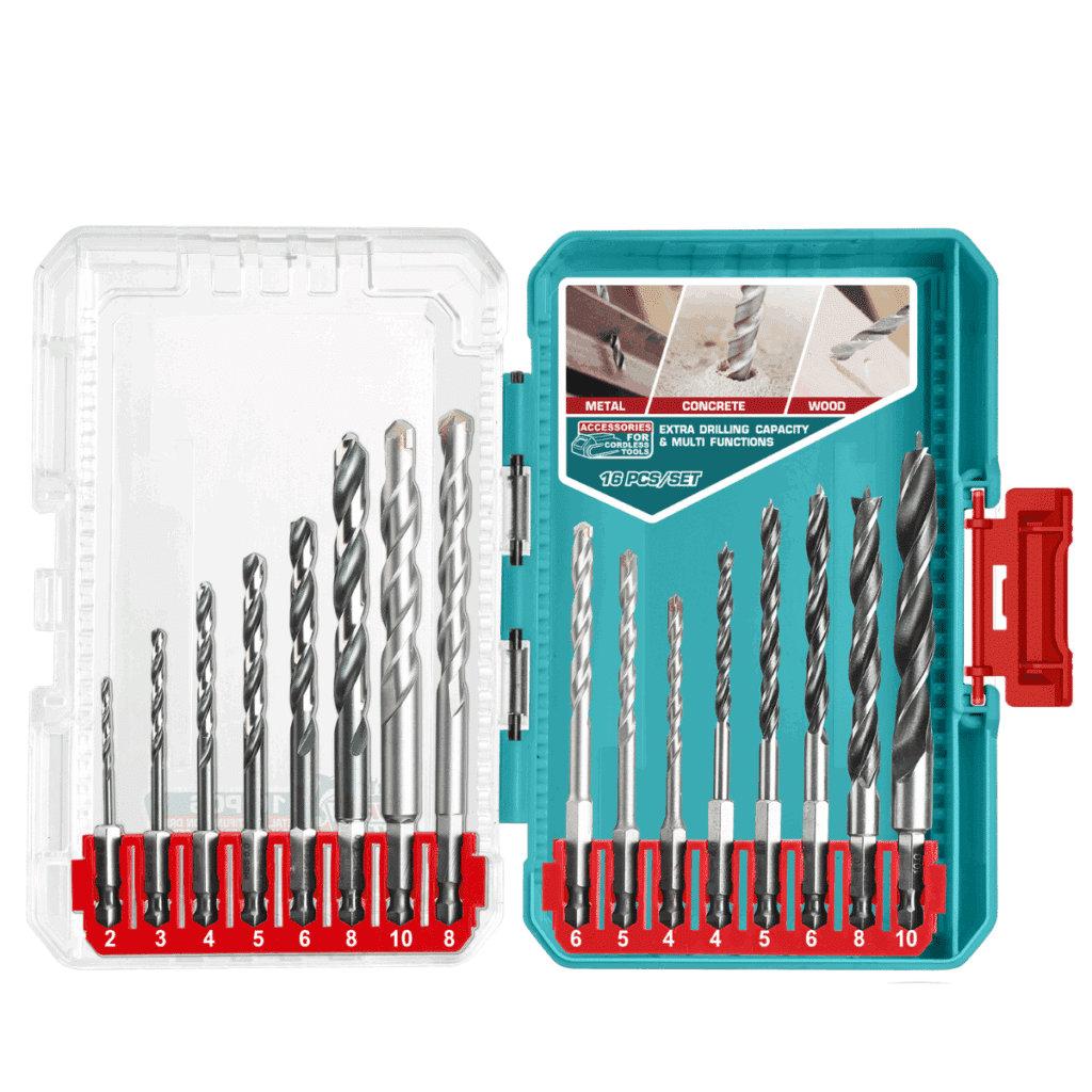 SET DE BROCAS METAL/CONCRETO/MADERA 16PZS EN ESTUCHE - TACSDL116081