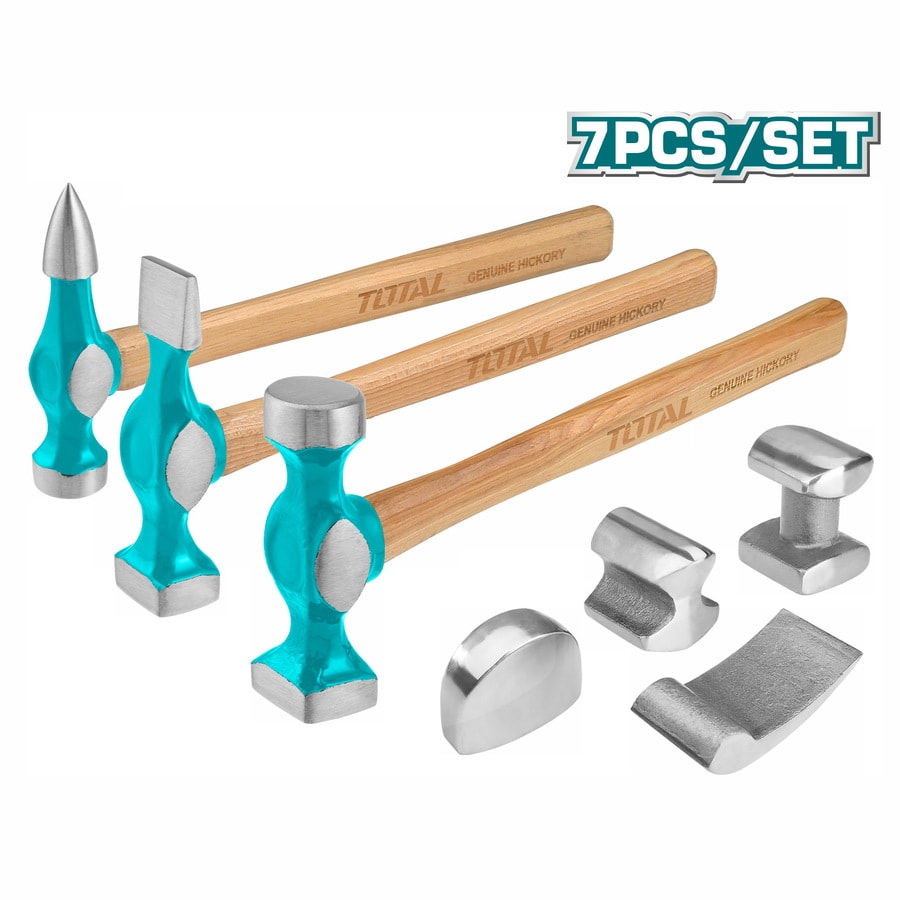 JUEGO DE 7 MARTILLOS PARA CARROCERÍA Y GUARDABARROS TOTAL TBAFO7121